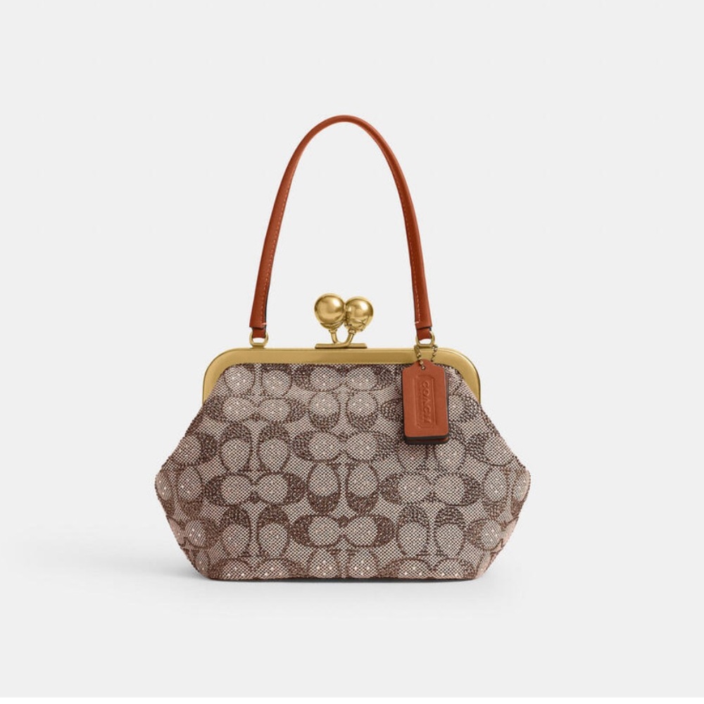 Coach Kisslock Frame Bag 16 Crystal